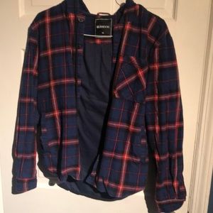BLANK NYC Thick Flannel w Hood